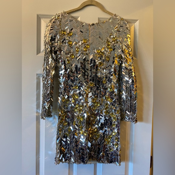 Jovani mini silver specks with gold crystals in size 6. Tags removed. - Picture 2 of 7